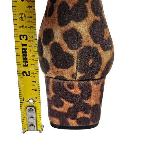 Cabi Womens Shoes Size 8M Leopard Print Block Heel Ankle Strap Pumps 2" Heel - Picture 5 of 12